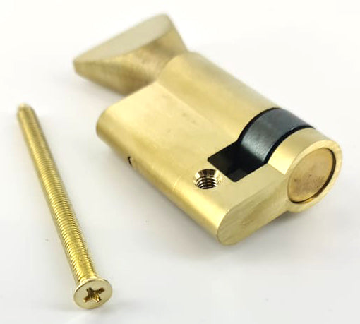 Euro Profile Cylinder - Single (Turn Side Only) - Satin Brass