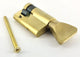 Euro Profile Cylinder - Single (Turn Side Only) - Satin Brass
