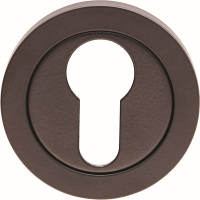 Euro Profile Escutcheon On Concealed Fix Round Rose - 52mm x 7mm - Matt Black