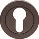 Euro Profile Escutcheon On Concealed Fix Round Rose - 52mm x 7mm - Matt Black