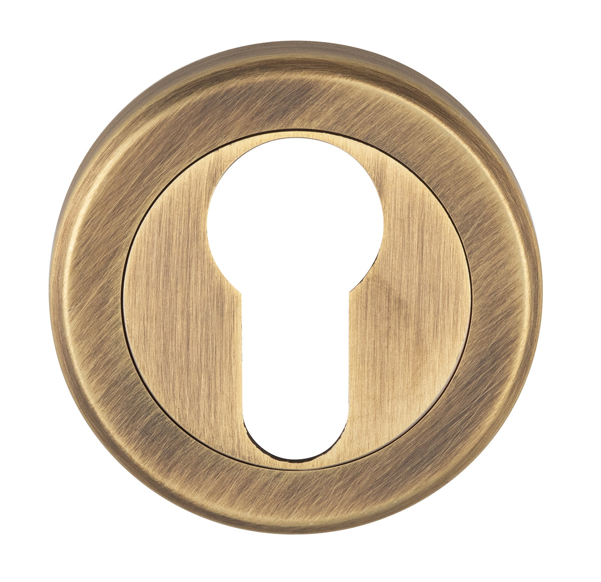 Euro Profile Escutcheon On Concealed Fix Round Rose - Antique Brass