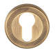 Euro Profile Escutcheon On Concealed Fix Round Rose - Antique Brass (Lacquered)
