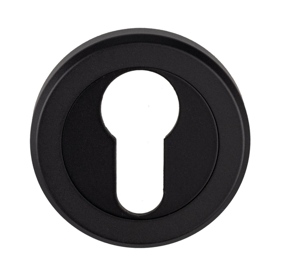 Euro Profile Escutcheon On Concealed Fix Round Rose - Matt Black