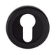 Euro Profile Escutcheon On Concealed Fix Round Rose - Matt Black