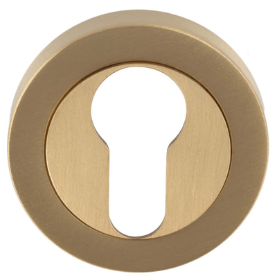 Euro Profile Escutcheon - Satin Brass (Lacquered)