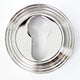 Euro Profile Escutcheon With Reeded Rose - 53mm x 10mm - Polished Nickel