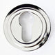Euro Profile Escutcheon With Stepped Rose - 53mm x 10mm - Polished Nickel