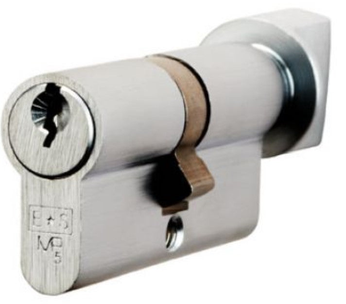 5 pin euro profile cylinder key / turn 70mm satin chrome