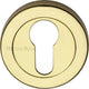 Euro Profile Round Rose Escutcheons - Polished Brass (Lacquered)