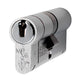 TS007 1 Star Rated - BS Kitemarked - 6 Pin Anti Snap Euro Profile Double Cylinders - Key & Key - Satin Chrome