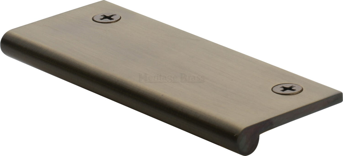 Face Fixing Finger Edge Pull - With Rounded Edge Design - Available In 6 Sizes - Antique Brass