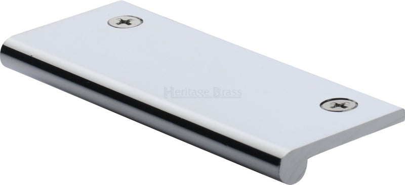 Face Fixing Finger Edge Pull - With Rounded Edge Design - Available In 6 Sizes - Polished Chrome