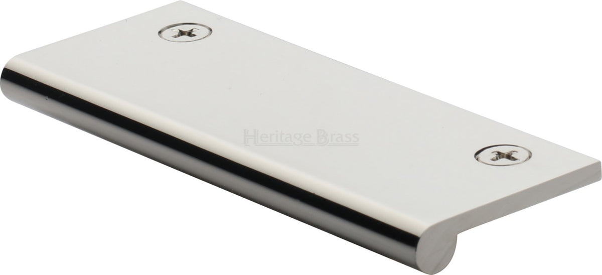 Face Fixing Finger Edge Pull - With Rounded Edge Design - Available In 6 Sizes - Polished Nickel