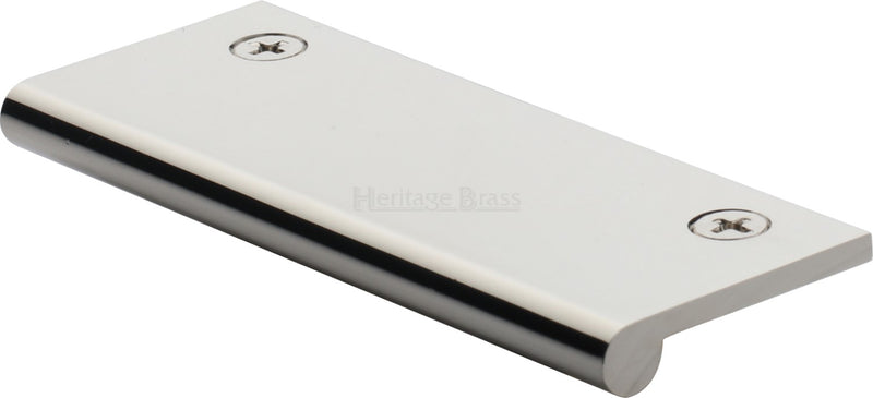 Face Fixing Finger Edge Pull - With Rounded Edge Design - Available In 6 Sizes - Polished Nickel