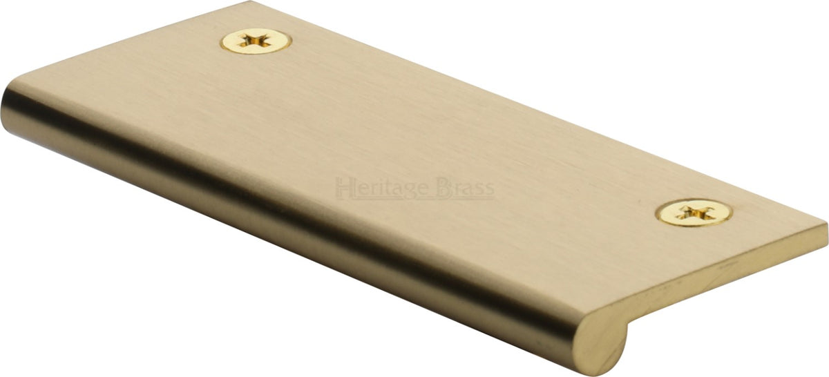 Face Fixing Finger Edge Pull - With Rounded Edge Design - Available In 6 Sizes - Satin Brass