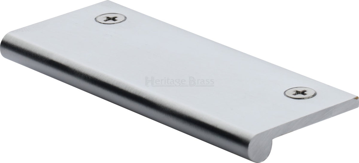 Face Fixing Finger Edge Pull - With Rounded Edge Design - Available In 6 Sizes - Satin Chrome