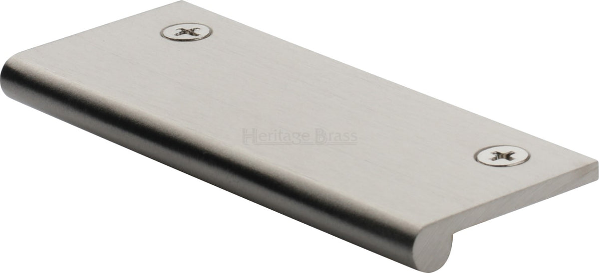 Face Fixing Finger Edge Pull - With Rounded Edge Design - Available In 6 Sizes - Satin Nickel
