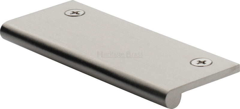 Face Fixing Finger Edge Pull - With Rounded Edge Design - Available In 6 Sizes - Satin Nickel