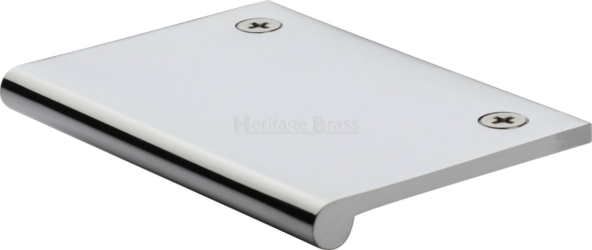 Face Fixing Finger Edge Pull - With Rounded Edge Design - Available In 6 Sizes - Polished Chrome