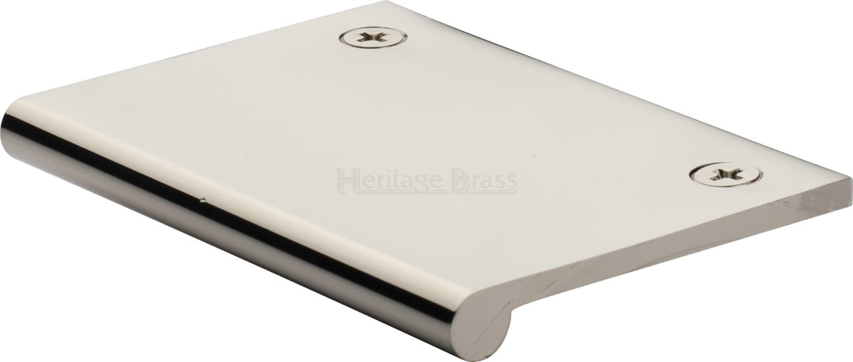 Face Fixing Finger Edge Pull - With Rounded Edge Design - Available In 6 Sizes - Polished Nickel