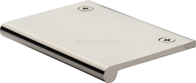 Face Fixing Finger Edge Pull - With Rounded Edge Design - Available In 6 Sizes - Polished Nickel