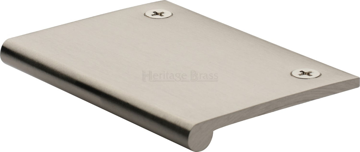 Face Fixing Finger Edge Pull - With Rounded Edge Design - Available In 6 Sizes - Satin Nickel