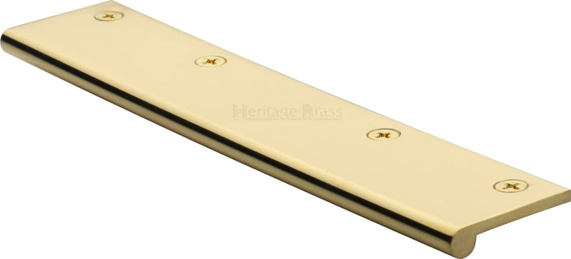 Face Fixing Finger Edge Pull - With Rounded Edge Design - Available In 6 Sizes - Polished Brass