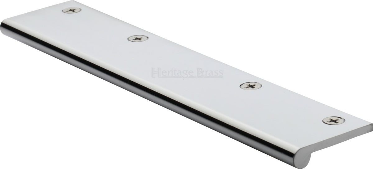 Face Fixing Finger Edge Pull - With Rounded Edge Design - Available In 6 Sizes - Polished Chrome