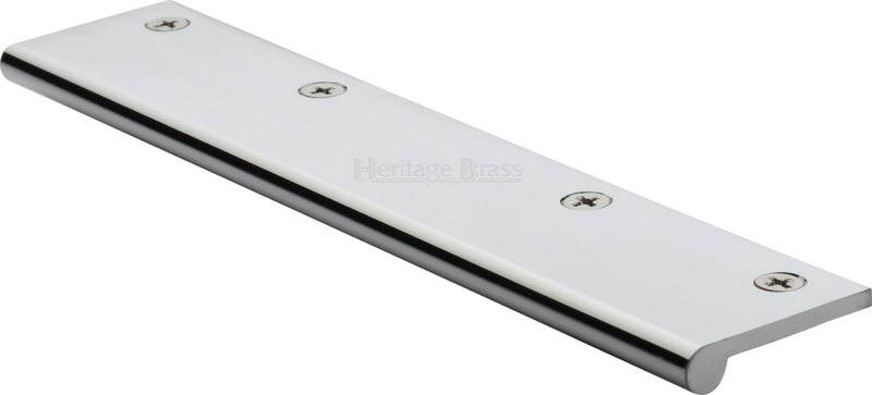Face Fixing Finger Edge Pull - With Rounded Edge Design - Available In 6 Sizes - Polished Chrome
