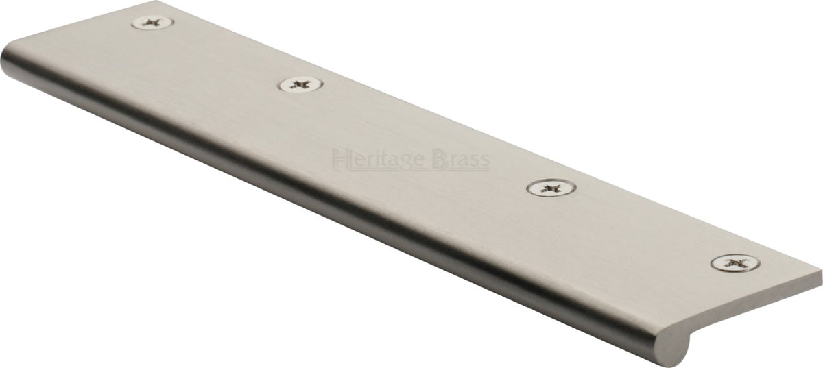 Face Fixing Finger Edge Pull - With Rounded Edge Design - Available In 6 Sizes - Satin Nickel