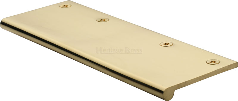 Face Fixing Finger Edge Pull - With Rounded Edge Design - Available In 6 Sizes - Polished Brass