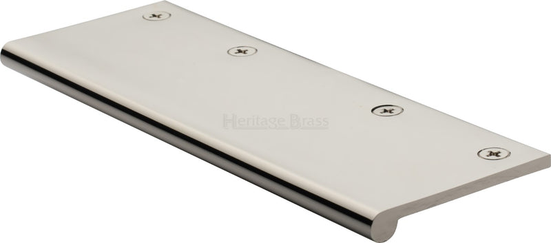Face Fixing Finger Edge Pull - With Rounded Edge Design - Available In 6 Sizes - Polished Nickel