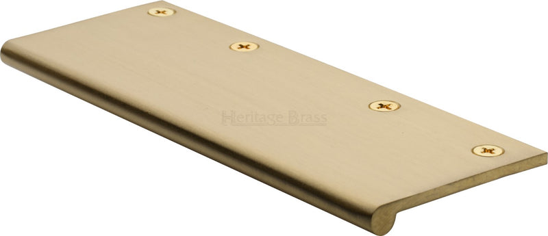 Face Fixing Finger Edge Pull - With Rounded Edge Design - Available In 6 Sizes - Satin Brass