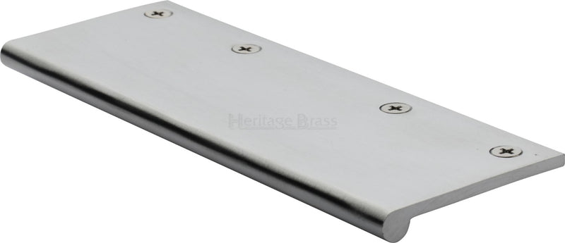 Face Fixing Finger Edge Pull - With Rounded Edge Design - Available In 6 Sizes - Satin Chrome