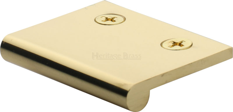 Face Fixing Finger Edge Pull - With Rounded Edge Design - Available In 6 Sizes - Polished Brass