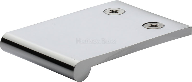 Face Fixing Finger Edge Pull - With Rounded Edge Design - Available In 6 Sizes - Polished Chrome
