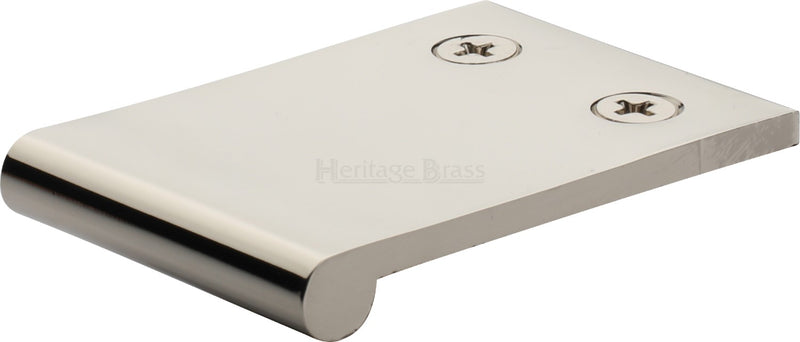 Face Fixing Finger Edge Pull - With Rounded Edge Design - Available In 6 Sizes - Polished Nickel
