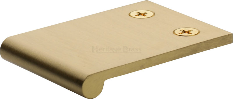 Face Fixing Finger Edge Pull - With Rounded Edge Design - Available In 6 Sizes - Satin Brass