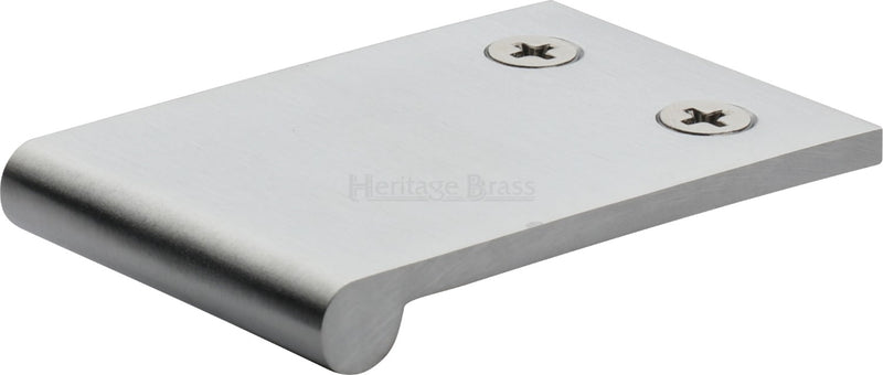 Face Fixing Finger Edge Pull - With Rounded Edge Design - Available In 6 Sizes - Satin Chrome