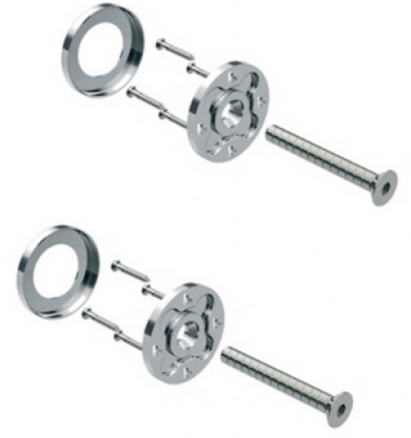 Face Fix Rose Kit For 19mm - 32mm Diameter Pull Handles - Satin Stainless Steel