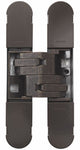 Fire Rated Concealed Adjustable Hinge For Invisible Doors - Tested To FD30 / FD60 - 160mm x 32mm - Dark Bronze (Lacquered)