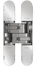 Fire Rated Concealed Adjustable Hinge For Invisible Doors - Tested To FD30 / FD60 - 160mm x 32mm - Polished Nickel