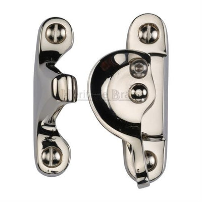 Fitch Pattern Sash Fastener - Polished Nickel