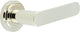 Flat Front Pattern Lever Handles With Stepped Round Rose - Suitable For Use With FD30 / FD60 Fire Doors - Polished Nickel