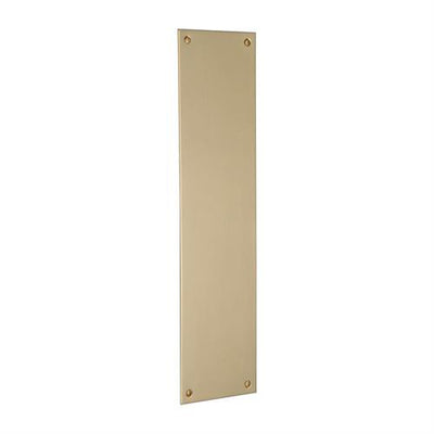 Flat Style Finger Plate - Face Fixed - Three Sizes Available - Polished Brass (Lacquered)