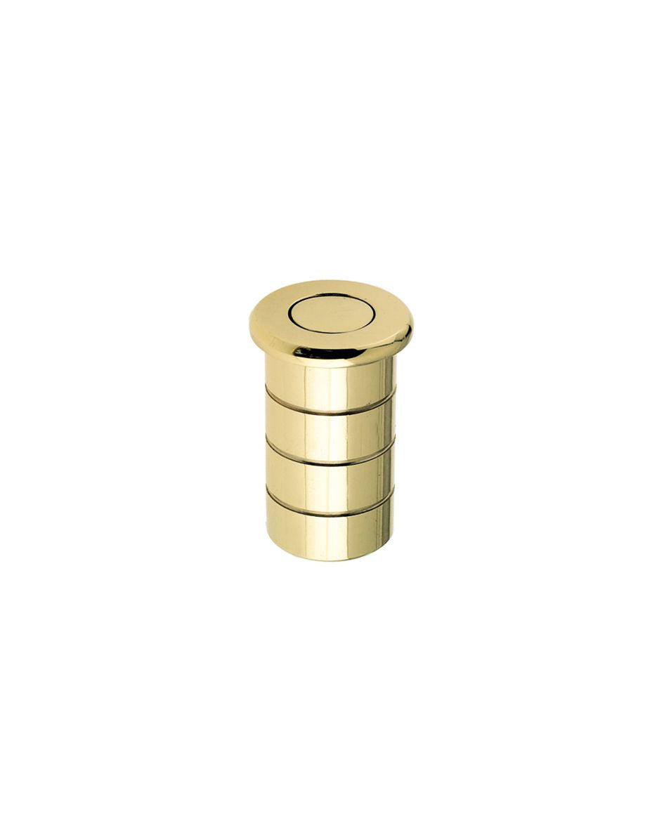 Flush Bolt Floor Socket - Dust Excluder - For Concrete Fixing - 38mm x 20mm - Polished Brass