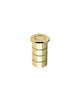 Flush Bolt Floor Socket - Dust Excluder - For Concrete Fixing - 38mm x 20mm - Polished Brass (Lacquered)
