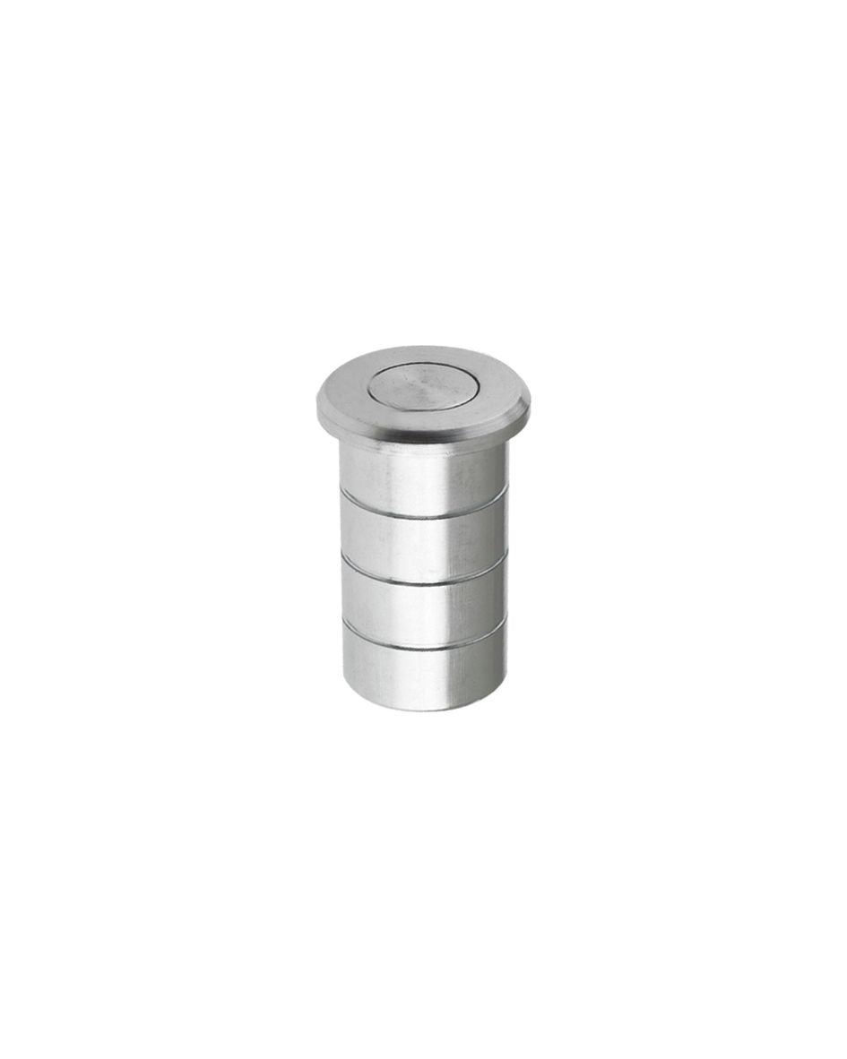 Flush Bolt Floor Socket - Dust Excluder - For Concrete Fixing - 38mm x 20mm - Satin Chrome