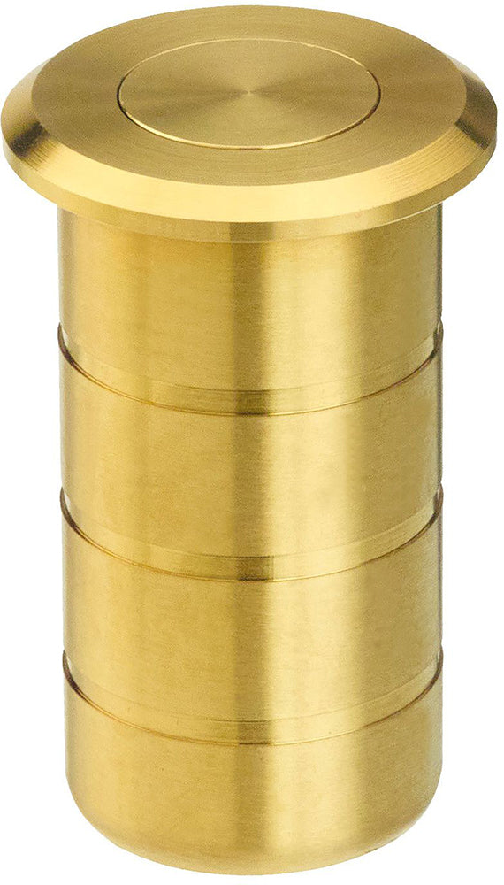 Flush Bolt Floor Socket - Dust Excluder - For Concrete Fixing - PVD Satin Brass