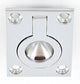 Flush Fitting Rectangular Ring Pull Polished Chrome